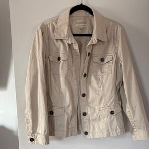 Jones New York Sport Light Tan Button-Up Jacket